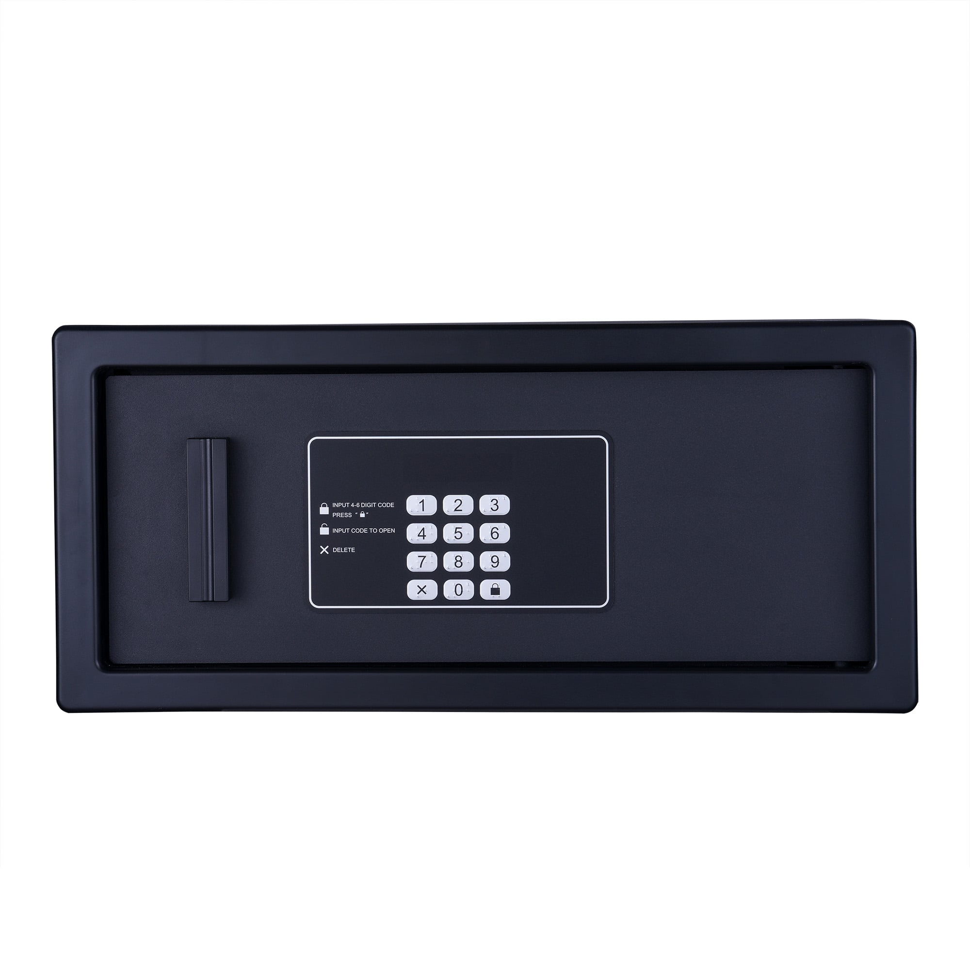 Taitang fully automatic electronic hotel room safe box - front view in matte black.jpg