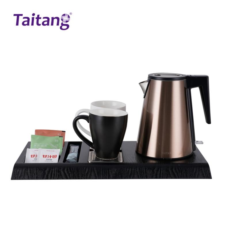Modern Hospitality Tray Set with 0.8L Triple-Layer Anti-Scald Kettle & Integrated Tea Station