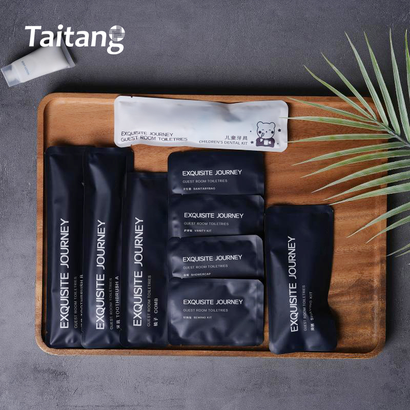 Custom Hotel Amenities Kit Guest Bathroom Toiletries & Vanity Sets for Luxury Hotels & Resorts