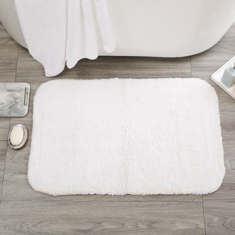 High Quality Hotel Bath Mat Wholesale White Plush Hotel Style Bath Mat for 5-Star Hotel Collection Luxury Bathroom Mats