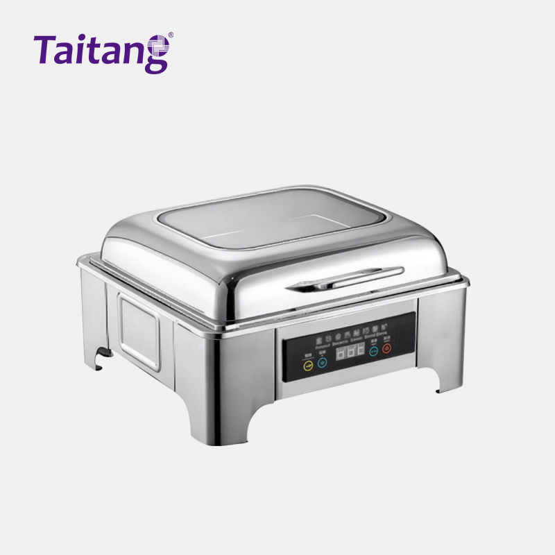 Pemanas Makanan Elektrik Komersial, Mangkuk Pemanas Stainless Steel untuk Jamuan Buffet dengan Kawalan Suhu Digital untuk Hotel dan Perkhidmatan Katering