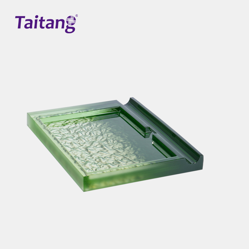 Glacier Green Translucent Resin Hotel Amenity Tray & Room Accessories Set