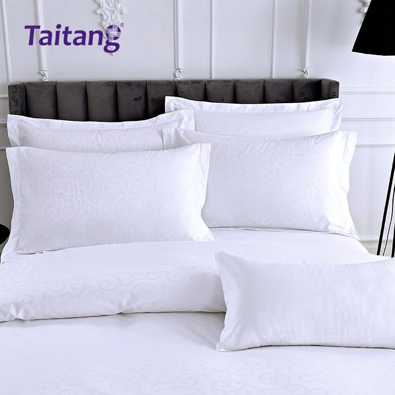 Luxury Hotel Bedding Sets 300T Scroll Jacquard Hotel Style Bedding Cotton Sateen Hotel Bed Linen