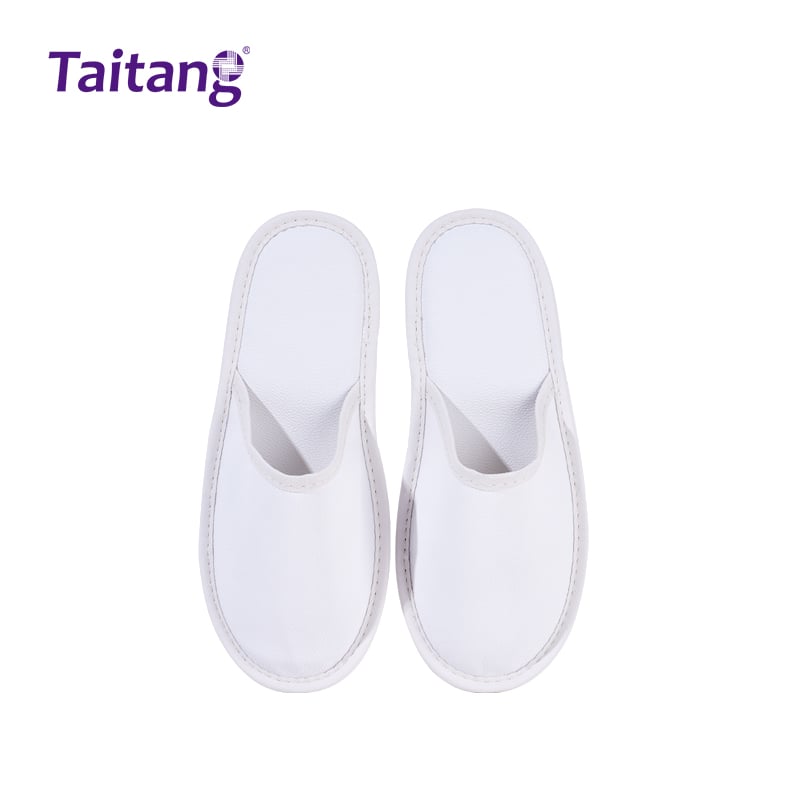 Dép khách sạn bằng da thân thiện với môi trường, chống trượt, chống thấm nước và dùng một lần cho dịch vụ lưu trú cao cấp