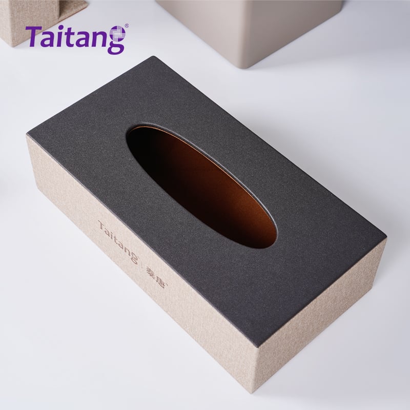 Leather & Resin Hotel Room Amenities Set Modern Business Hotel Guest Room Accessory