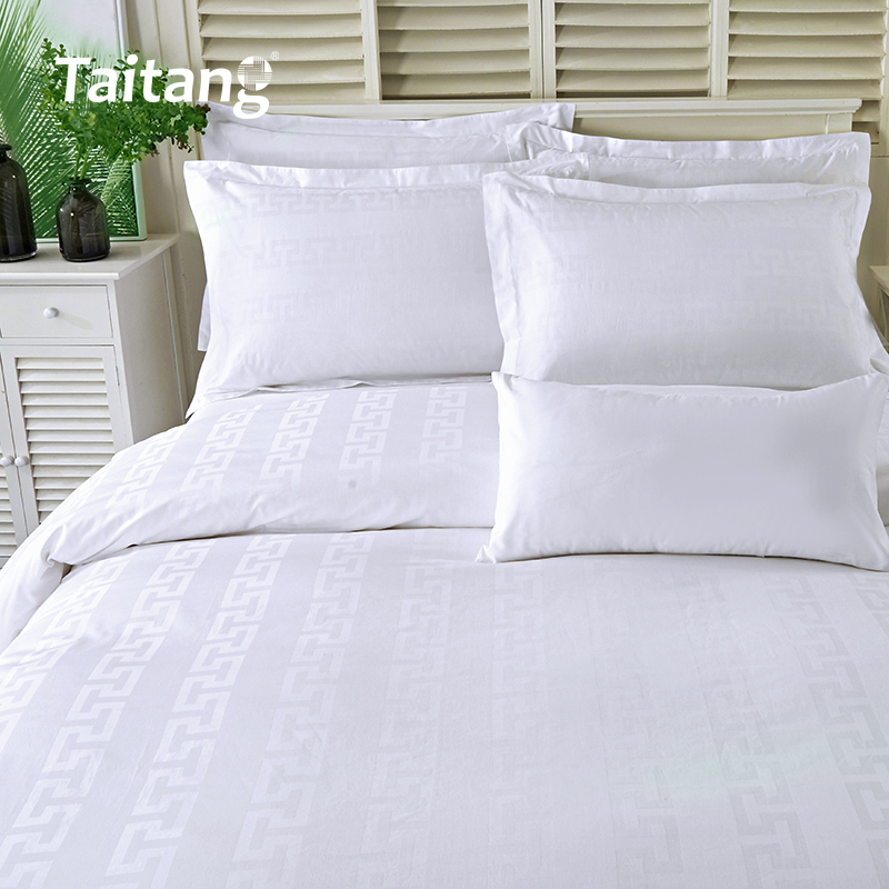 Luxury Hotel Bedding Sets 300T Greek Key Jacquard Hotel Style Bedding for 5-Star Hotels Wholesale