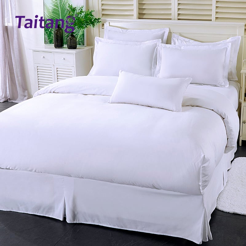 Luxury Hotel Bedding Sets 300 Thread Count Cotton Sateen Wholesale Hotel Bed Sheets & Duvet Cover for 5-Star Guestrooms