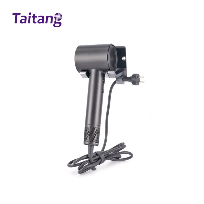 High-Speed Black Hotel Room Hair Dryer with Wall-Mounted Holder 1500W Commercial Blow Dryer Wholesale