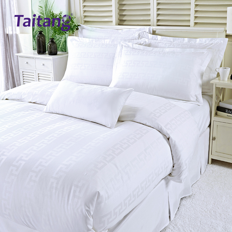 Luxury Hotel Bedding Sets 300T Greek Key Jacquard Hotel Style Bedding for 5-Star Hotels Wholesale