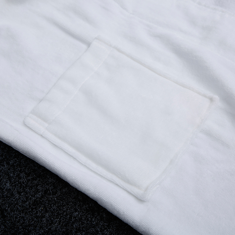 Luxury Hotel Bathrobes 1300g Sheared Velour Outer & Terry Inner Shawl Collar Hotel Dressing Gown for 5-Star VIP Suites