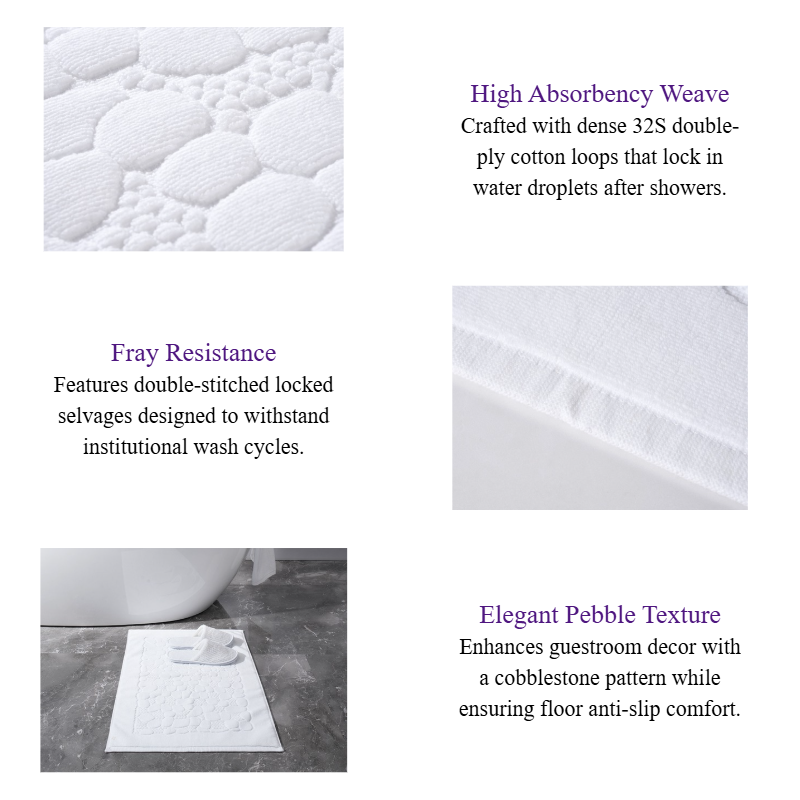 32S Cobblestone Jacquard Hotel Bath Mat Towel 400g Commercial Cotton Bath Rugs for Luxury Hotels & Spas.png