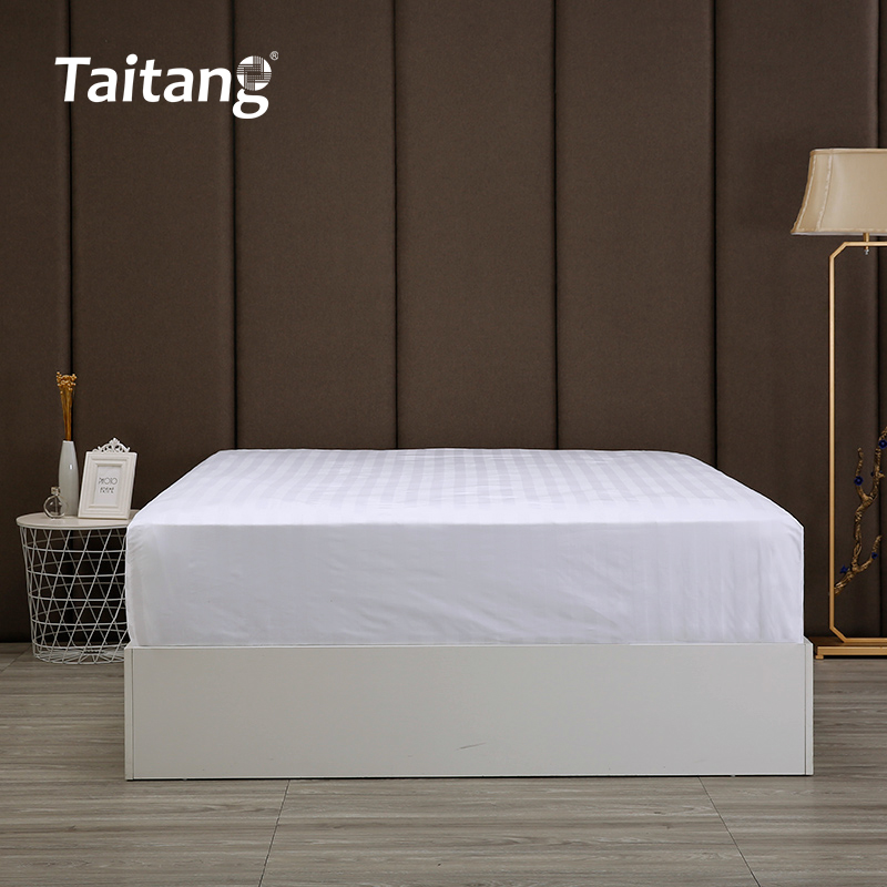 Ga giường chun cotton 3 cm họa tiết satin có sọc, ga giường cao cấp theo yêu cầu dành cho khách sạn, bán buôn