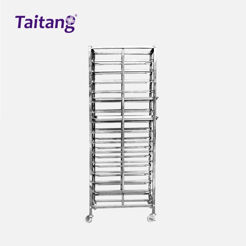 Commercial Bakery Sheet Pan Racks Stainless Steel Bread Racks on Wheels with Aluminum Baking Trays