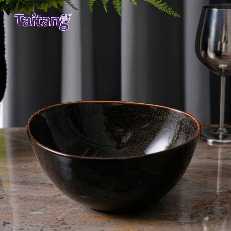 Grey-Brown Glazed Ceramic Dinnerware Set Ceramic Dinner Sets for Luxury Hotels & Resorts