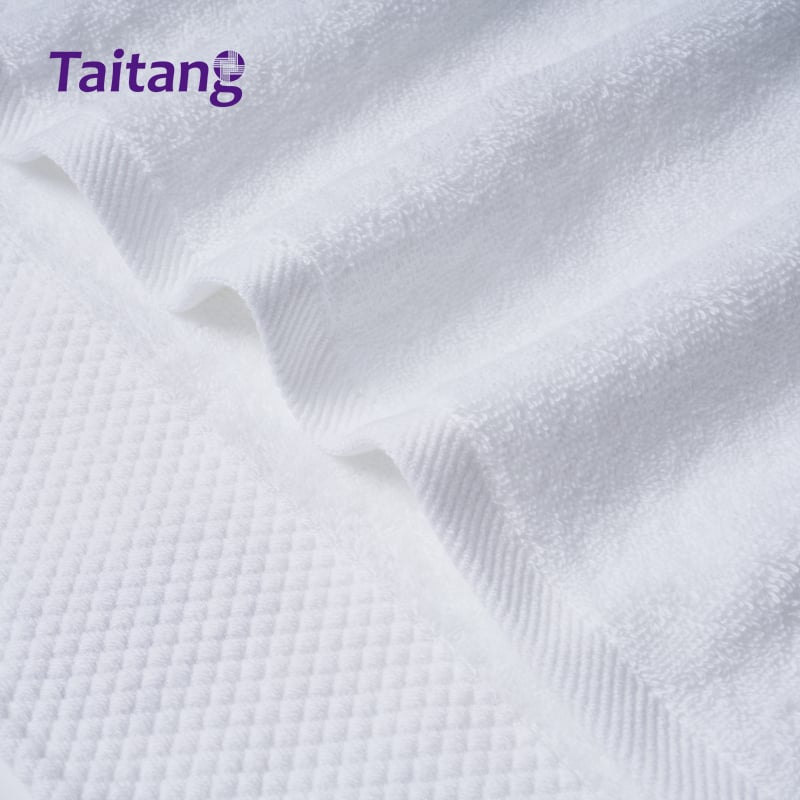 Dobby Embroidered Hotel Towel Set 100% Cotton 16S Bath Towels, Face Towels & Bath Mats Wholesale