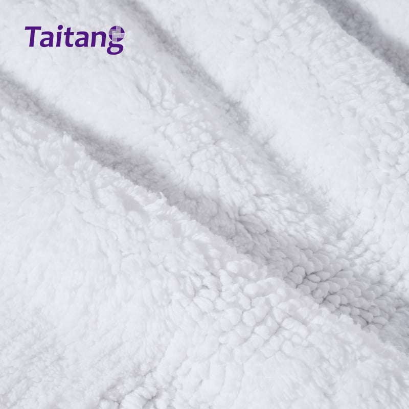 Oq mehmonxona bath mat va spa bath rug 1100 g og'irlikdagi mo'tabar paxta, elegan chegarali dizayn bilan