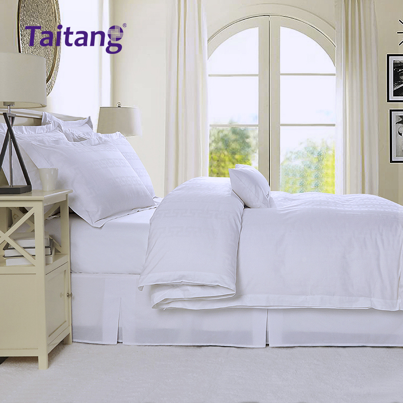 Luxury Hotel Bedding Sets 300T Greek Key Jacquard Hotel Style Bedding for 5-Star Hotels Wholesale