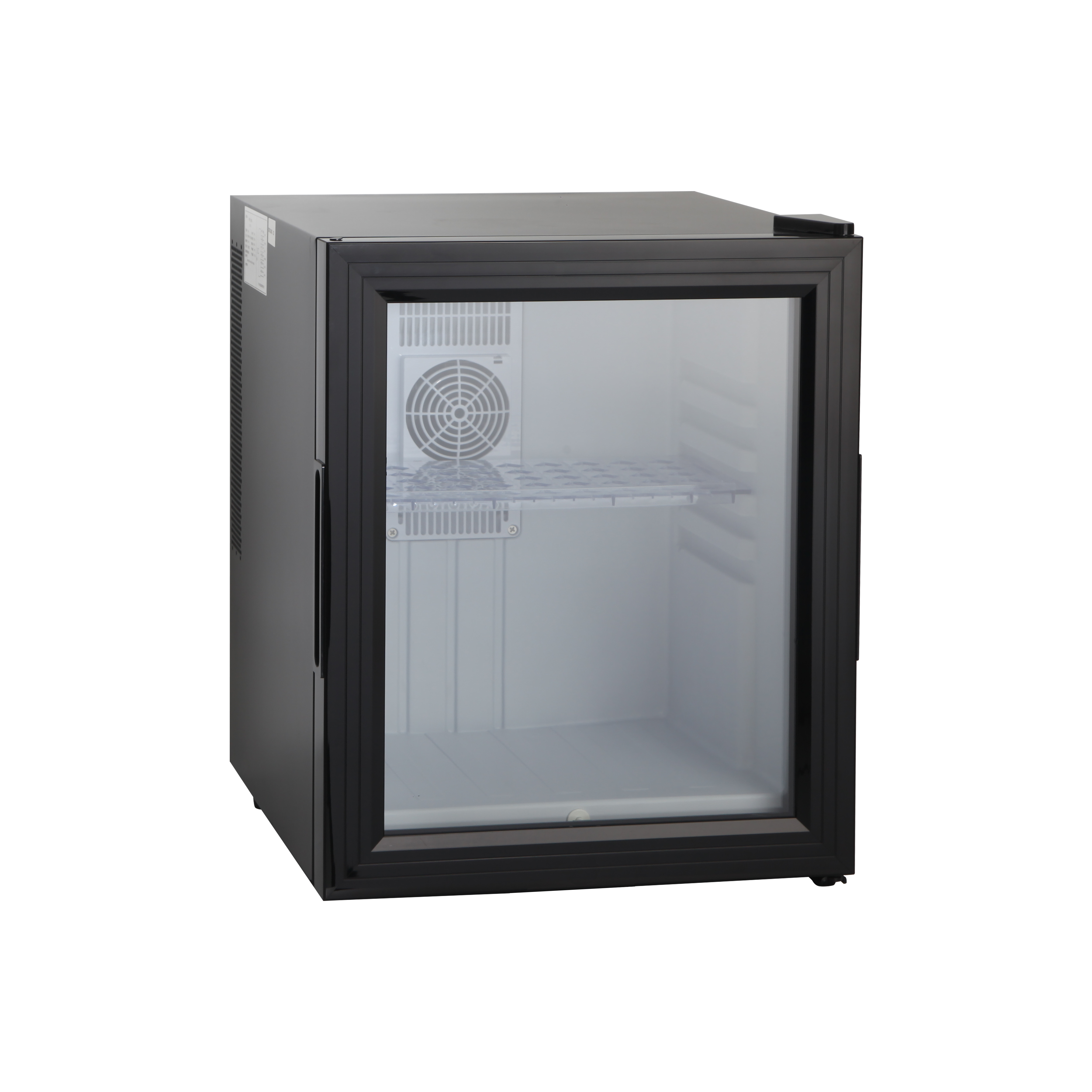 32L quiet thermo-electric mini bar with black frame and clear glass door.png