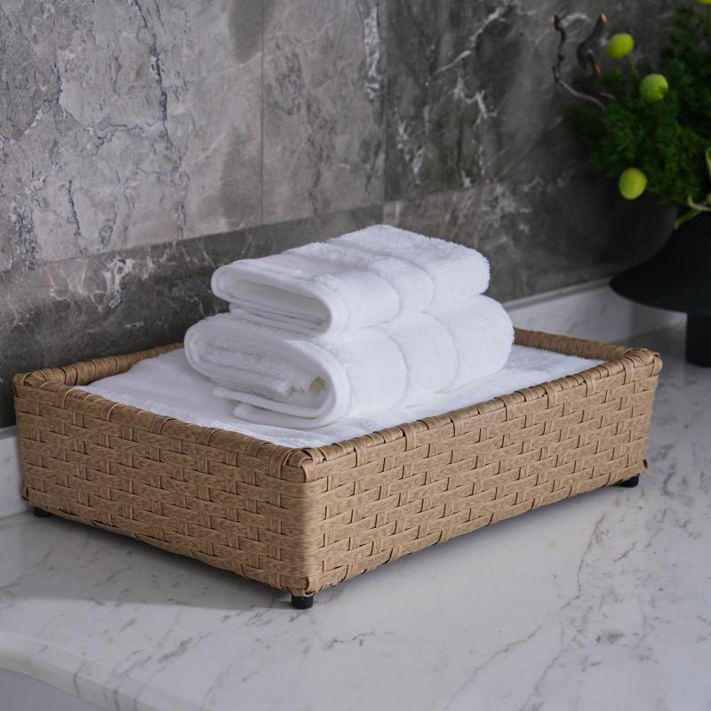 Hotel Luxury Towels 16S Spiral Cotton Bath Towel Sets with Platinum Satin Twill Border