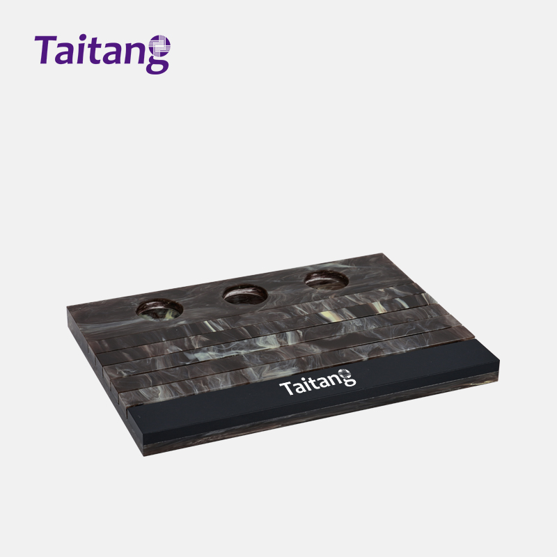 Dark Marble Pattern Hotel Amenity Set Luxury Resin Bathroom & Guestroom Accessories Collection