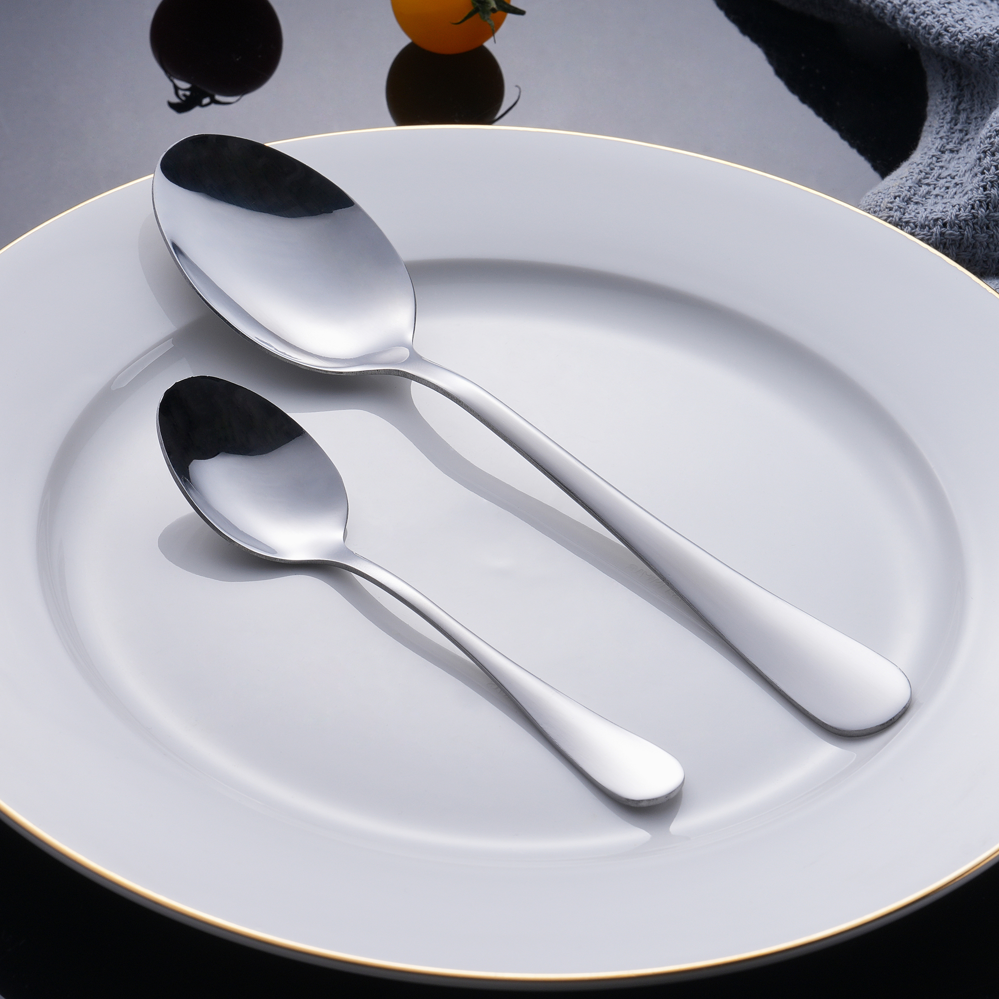 Minimalist Restaurant Cutlery Set Fluid Teardrop Hotel Flatware Collection Premium Steel Cutlery Set Restaurant Supply