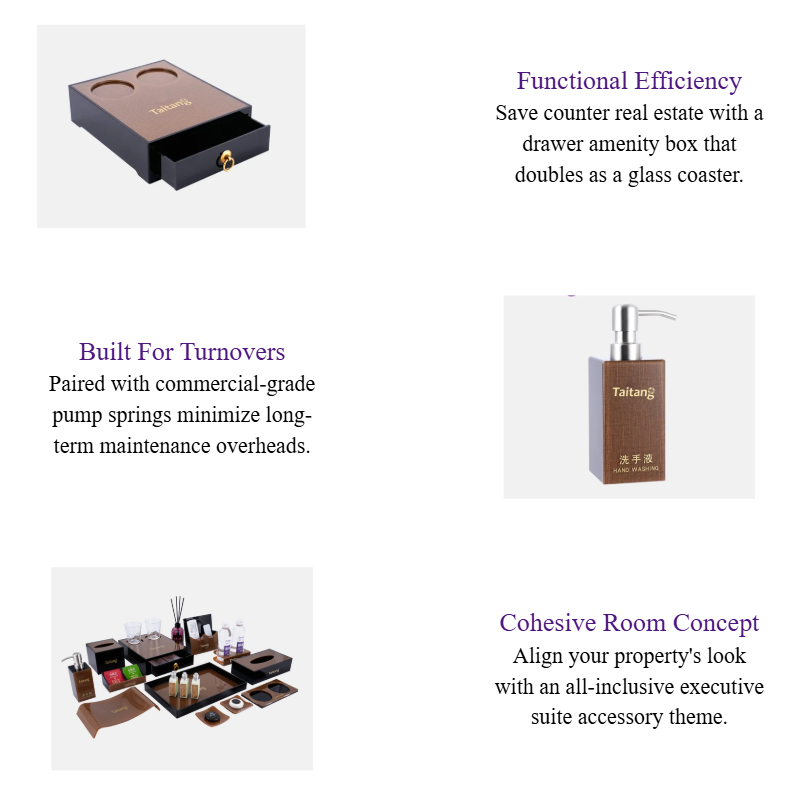 Warm Brown Acrylic Hospitality Tray & Minibar Tea Station Organizers for 4-Star Boutique Hotels.png
