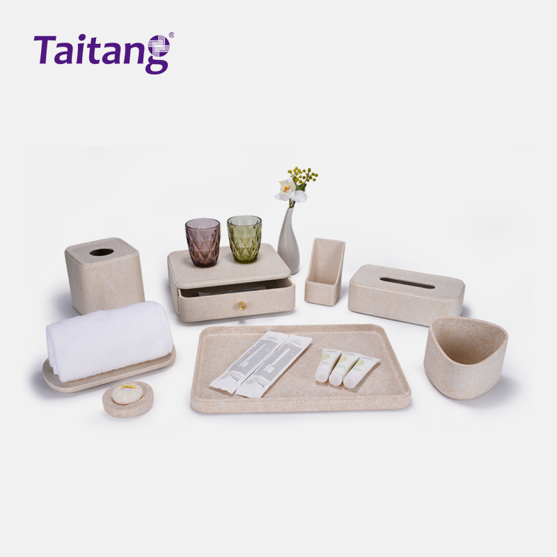 Eco-Friendly Hotel Guestroom Amenity Box & Tray Set Luxury Hospitality Trays for Hotels & Resorts