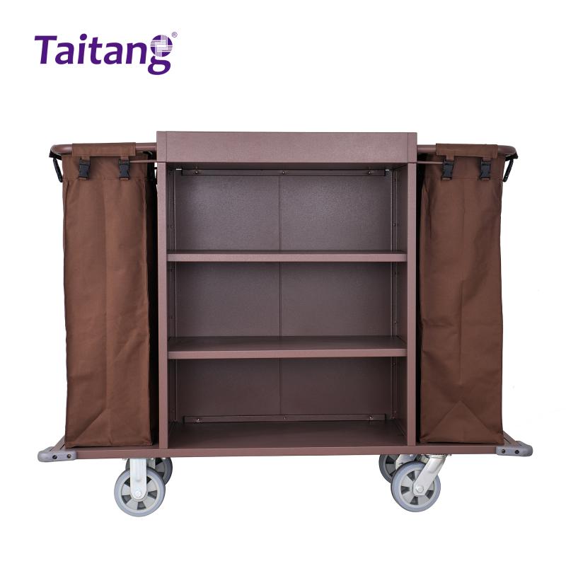 Professional Heavy-Duty Housekeeping Trolley Multi-Functional Room Service Cart for Luxury Hotels