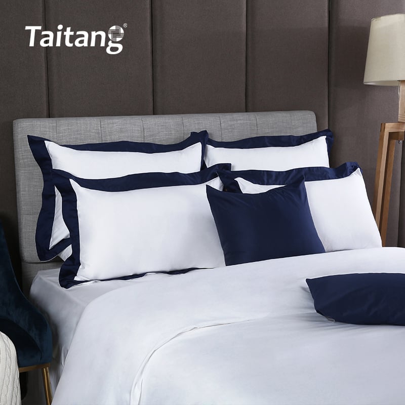 Cotton Sateen Luxury Hotel Bedding Sets Custom Hotel Bed Sheets & Duvet Covers 300TC