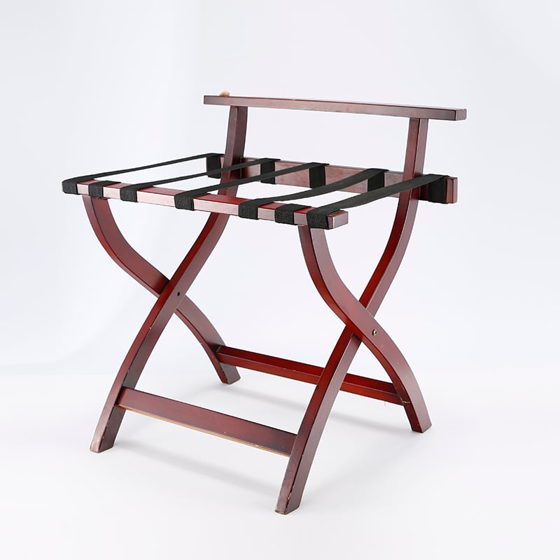 Luxury Wooden Folding Luggage Rack with Backrest