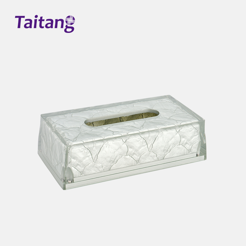 Pearl Green Eco-Resin Hotel Amenity Tray & Scallop Motif Vanity Accessories