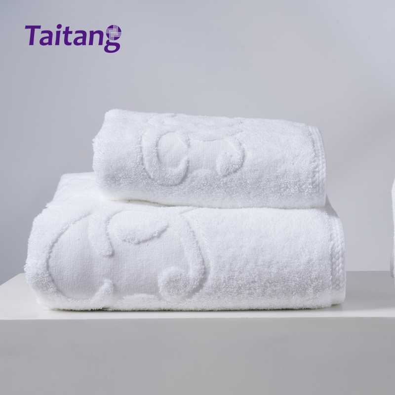 Luxury Jacquard Dobby Hotel Towel Set Wholesale 100% Cotton Hotel Bathroom Towels