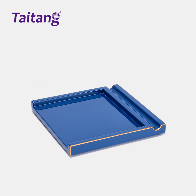 Luxury Resin Hotel Guestroom Amenity Box & Tray Set Premium Royal Blue Hospitality Tray Collection 5-Star