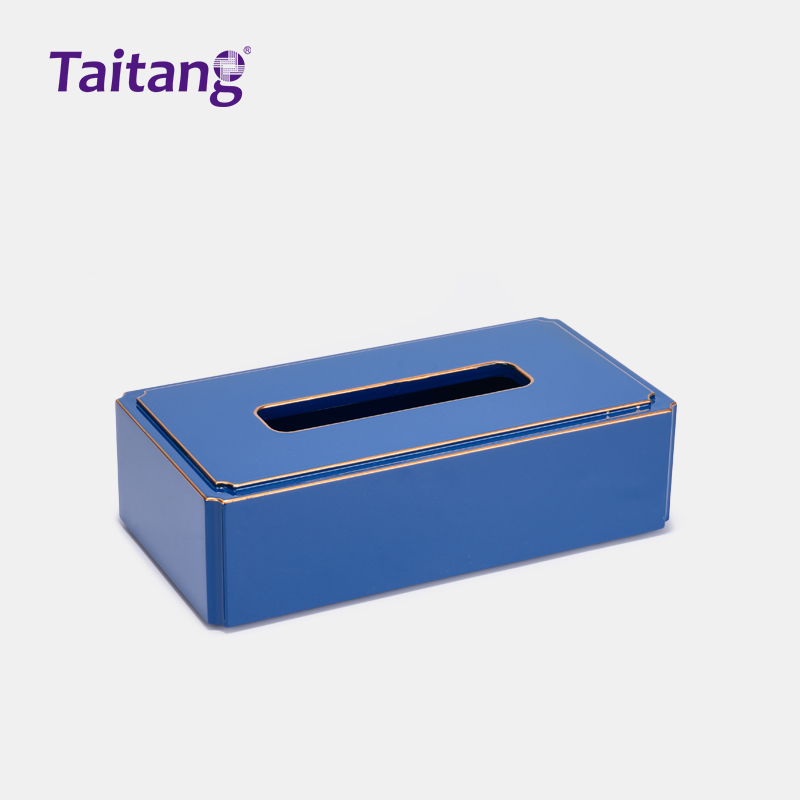 Luxury Resin Hotel Guestroom Amenity Box & Tray Set Premium Royal Blue Hospitality Tray Collection 5-Star