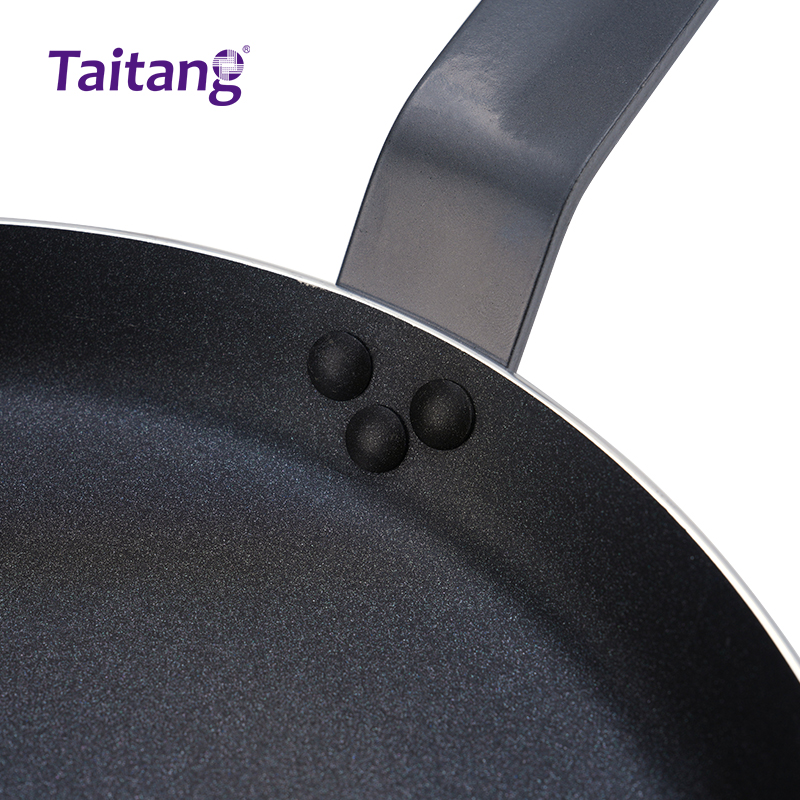 Commercial Non Stick Pan with Iron Handle Restaurant Frying Pans & Shallow Crepe Skillets for Hotel Kitchen Cookware