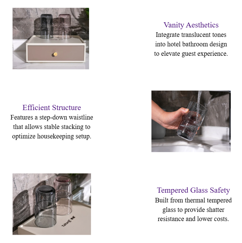 Tempered Glass Bathroom Tumbler Set Hotel Bathroom Drinking Glasses & Brushing Cups for Hospitality.png
