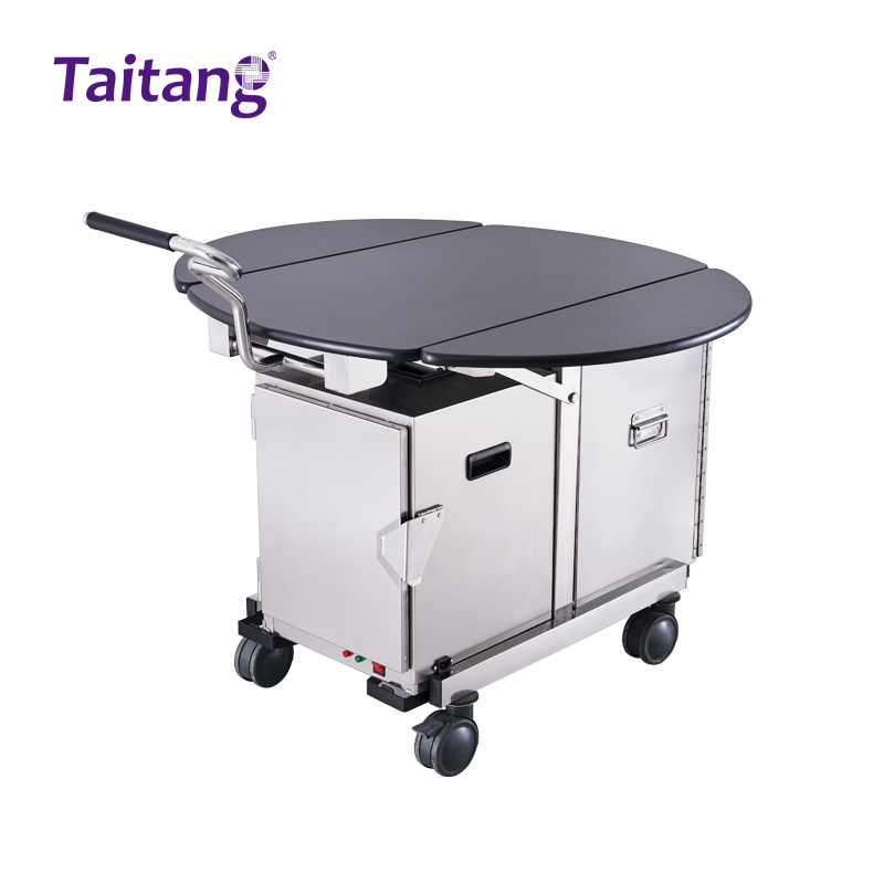 Luxury Folding Room Service Trolley with Electric Food Warmer Premium Hotel Hospitality Supplies