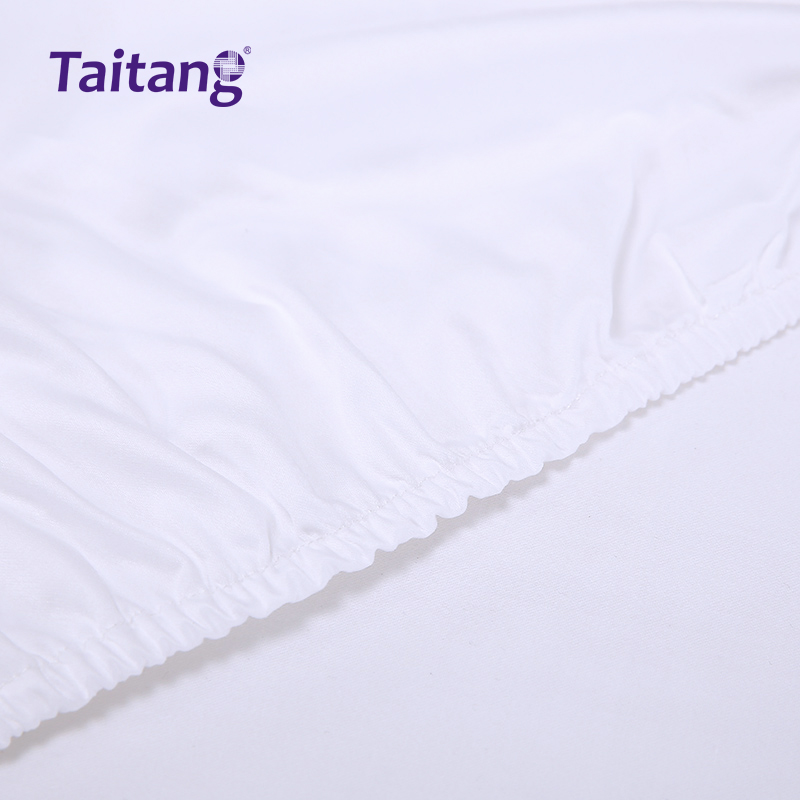 Cotton Sateen Fitted Sheet Luxury Hotel Bed Linen with Elasticized Band Customizable for 5-Star Hotel Style Bedding