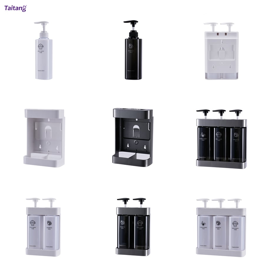Wall Mounted Hotel Shower Soap & Shampoo Dispenser 500ml Commercial Dispenser for Luxury Hotel Bathrooms