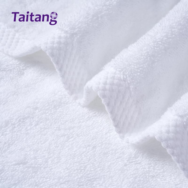 Luxury Hotel Towels Collection 16S Cotton Bath Towel Set Wholesale with Custom Logo Embroidery