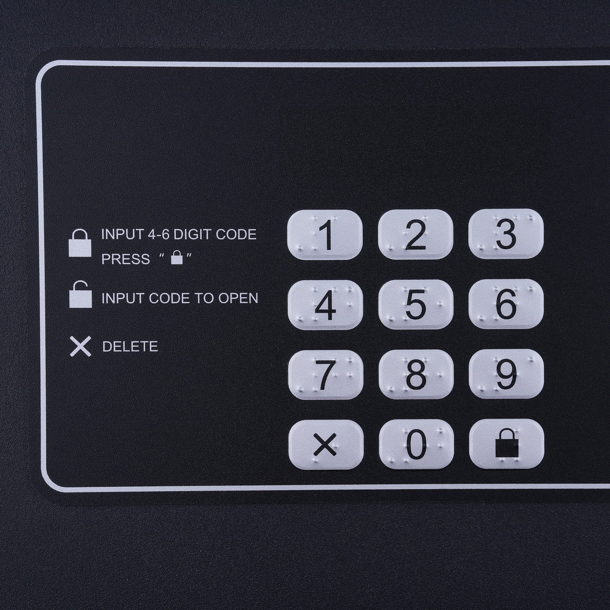 User-friendly membrane keypad with Braille instructions on Taitang professional hotel safe locker.jpg