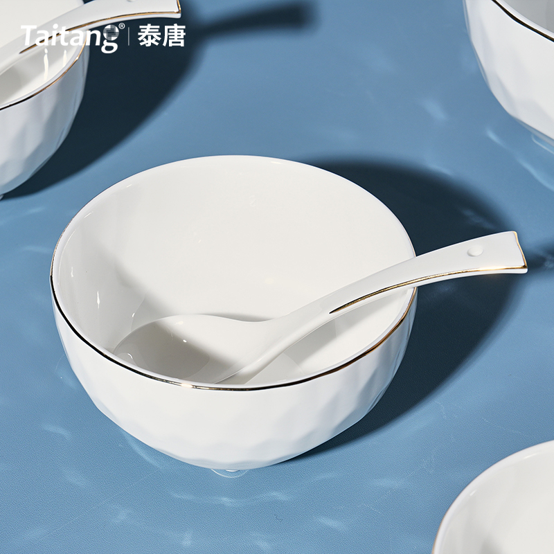 Water Cube White Bone China Dinnerware Set Luxury Geometric Fine Bone China Dishes for Star Hotels & Restaurants