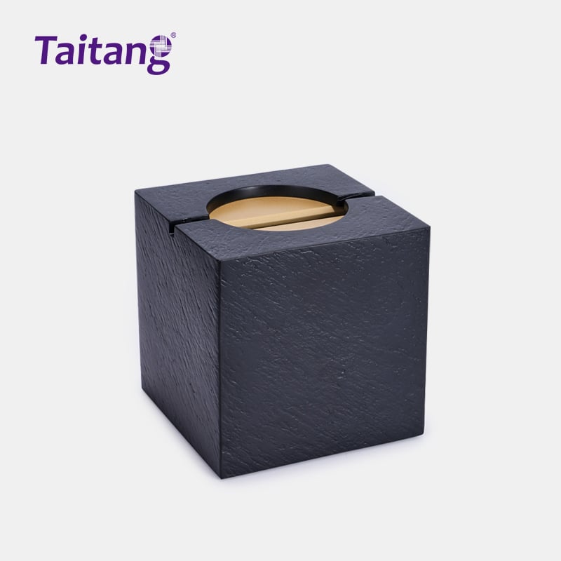 Luxury Resin Hotel Room Accessories Set Matte Black Stone & Gold Hospitality Tray Collection for Executive Suites