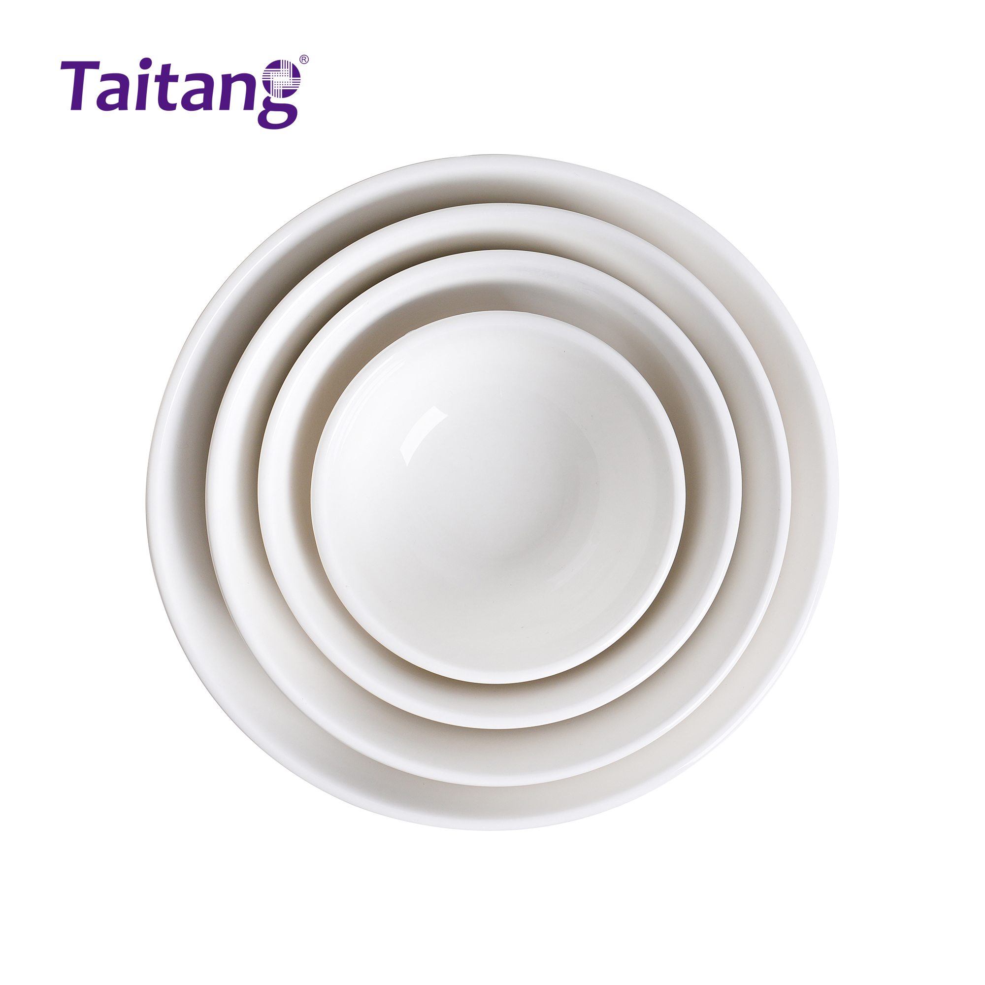 Dinner Bowls White Ceramic Bowls for Hotels & Restaurants Wholesale Sizes 4