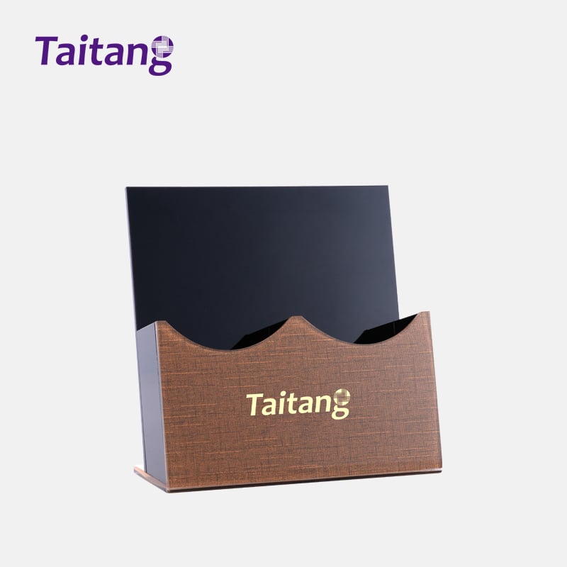 Warm Brown Acrylic Hospitality Tray & Minibar Tea Station Organizers for 4-Star Boutique Hotels