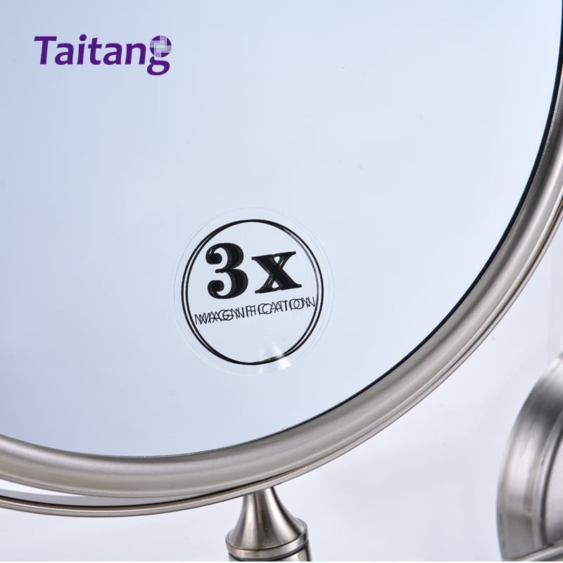 8-Inch Wall Mounted Hotel Magnifying Mirror 3X Magnification Stainless Steel Extension Arm Makeup Mirror
