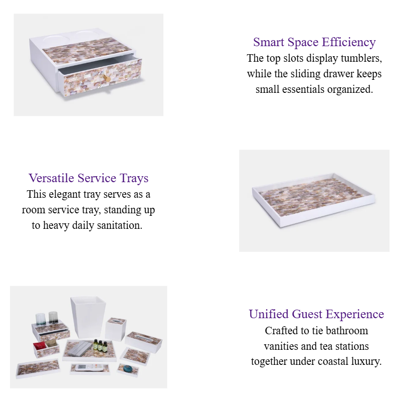 Iridescent Pearl White Resin Hotel Amenity Collection Luxury Guestroom Accessories Set.png