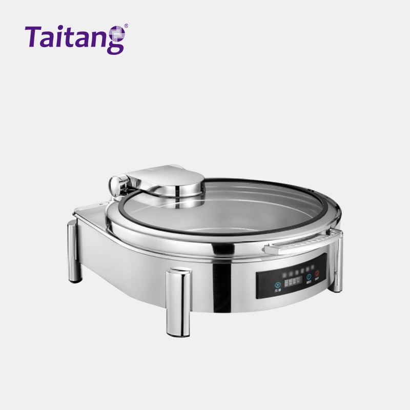 Stainless Steel Chafing Dish Electric Food Warmers Buffet Server with Display for Catering & Hotel Buffet Table Heater