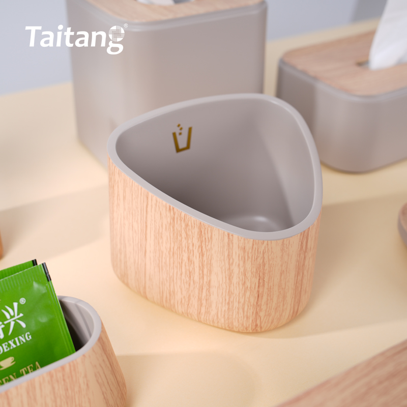 Set Fasilitas Kamar Hotel Resin Bergaya Serat Kayu, Aksesori Kamar Tamu Bintang 5