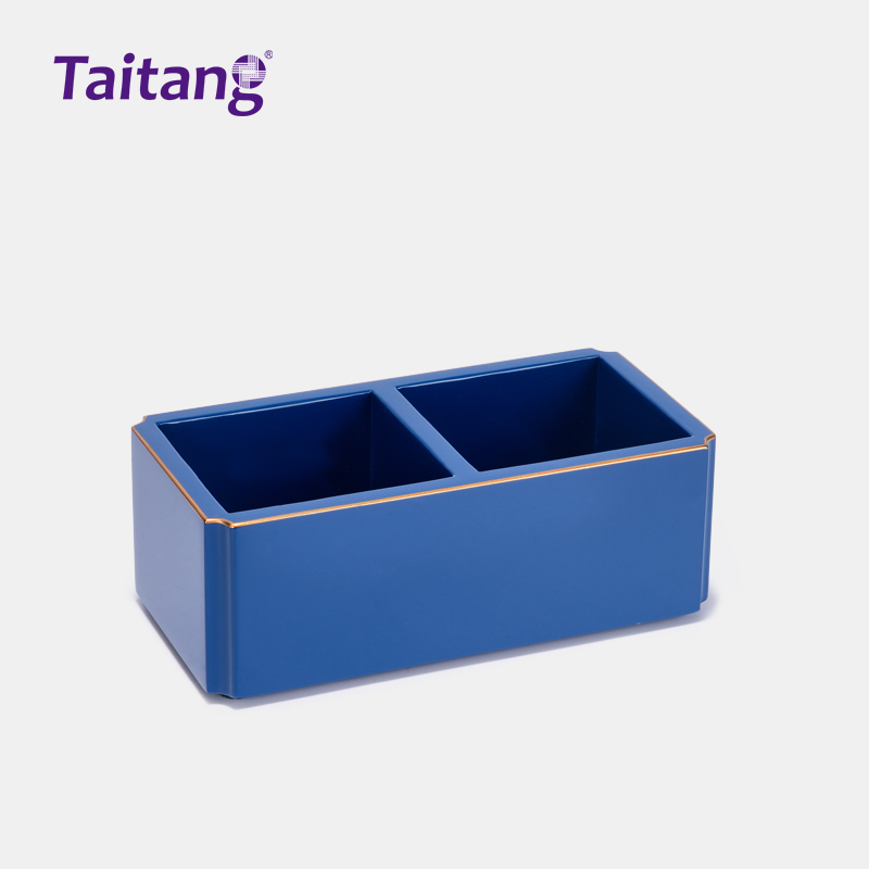Luxury Resin Hotel Guestroom Amenity Box & Tray Set Premium Royal Blue Hospitality Tray Collection 5-Star